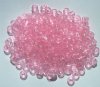 200 4x6mm Transparent Pink Acrylic Crow Beads